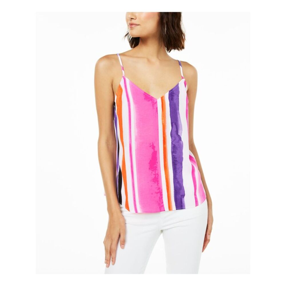 BAR III Womens Spaghetti Strap V Neck Tank Top